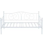 VECELO Cadre de lit de repos double en métal, lit-canapé avec rangement sous le lit, montage facile, pas besoin de sommier tapissier