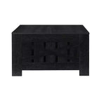 Table basse carrée de style rustique AndMakers de 31,5 po avec rangement ouvert pour salon